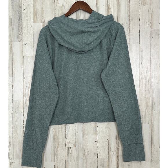 NWOT Yogalicious Lux Hoodie Sweatshirt Jacket XL Green Full Zip Crop Loungewear - Picture 2 of 8